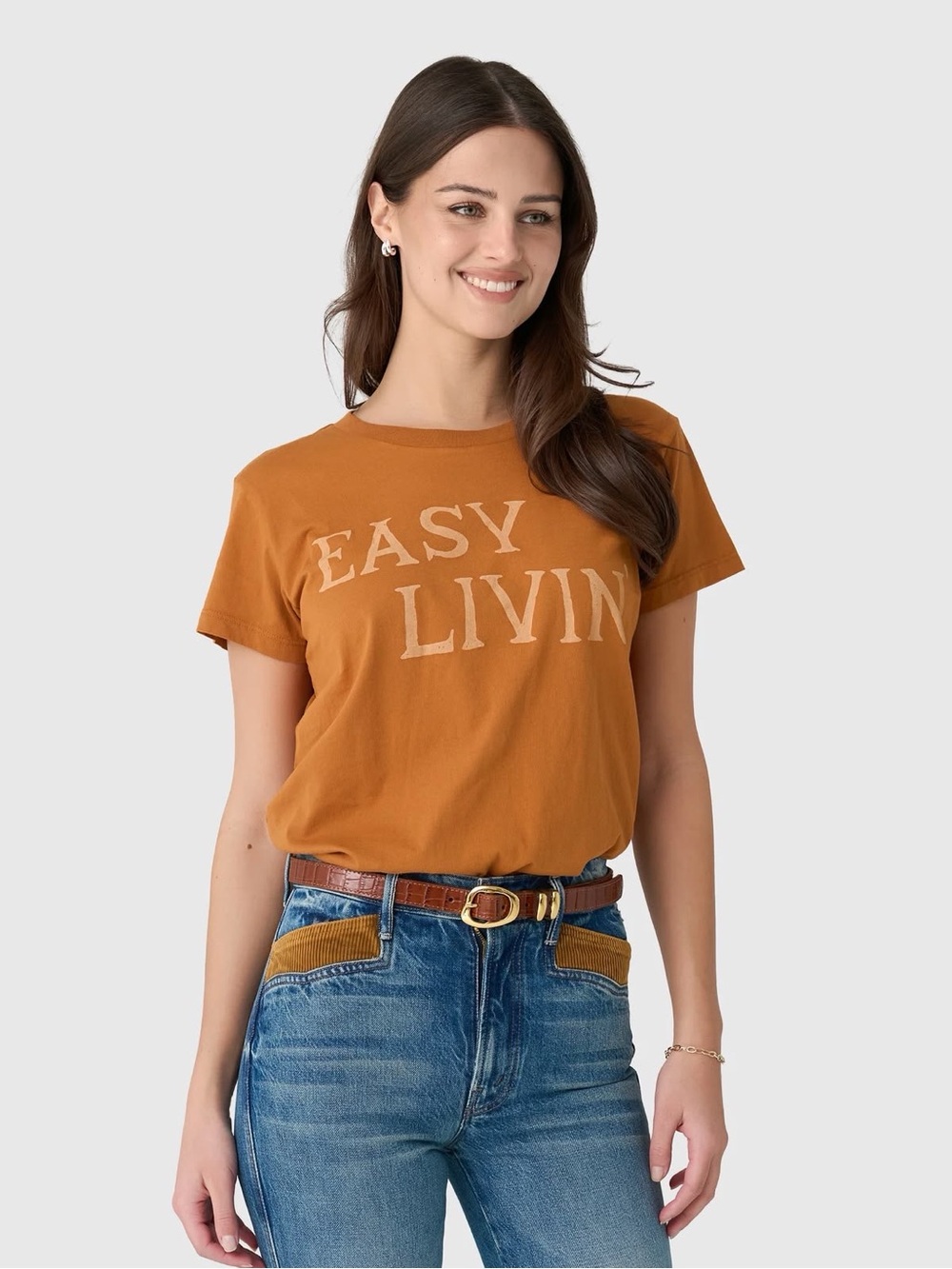 NWT MOTHER Denim The Boxy Goodie Goodie "Easy Livin" Tee